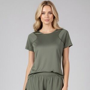 The North Face Women's‎ Green Performance T-Shirt Short Sleeve FlashDry Athletic